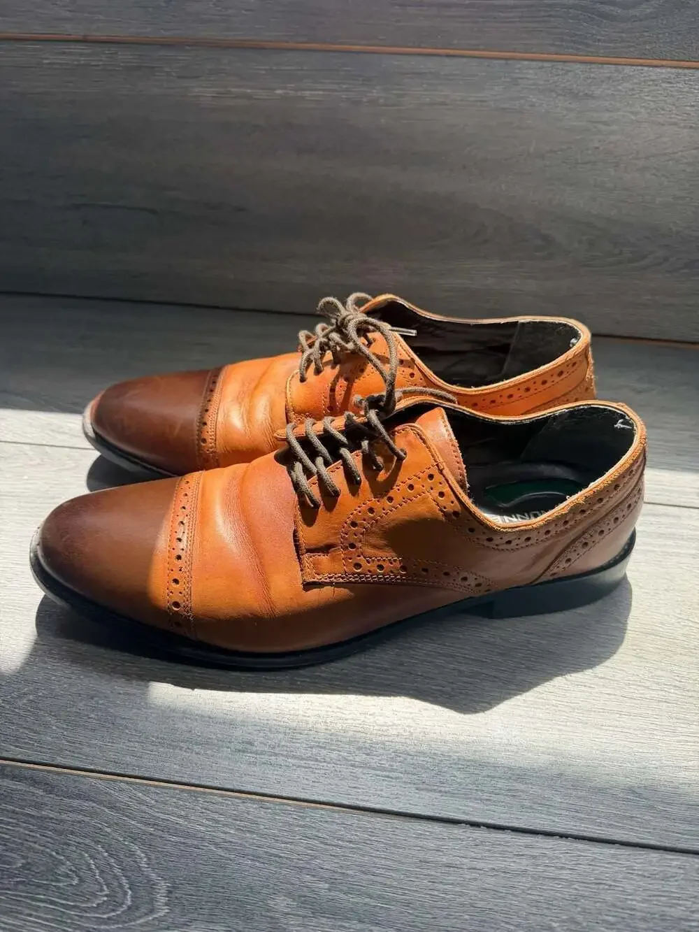 Nunn Bush Fifth Ward Flex Cap Toe Oxford Cognac